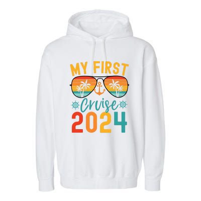 My First Cruise 2024 Cruising Team 2024 Matching Team Garment-Dyed Fleece Hoodie