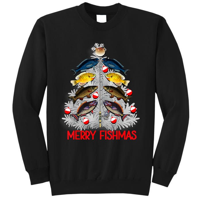 Merry Fishmas Christmas Tree Fish Fishing Fisherman Xmas Sweatshirt