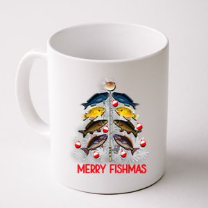 Merry Fishmas Christmas Tree Fish Fishing Fisherman Xmas Coffee Mug