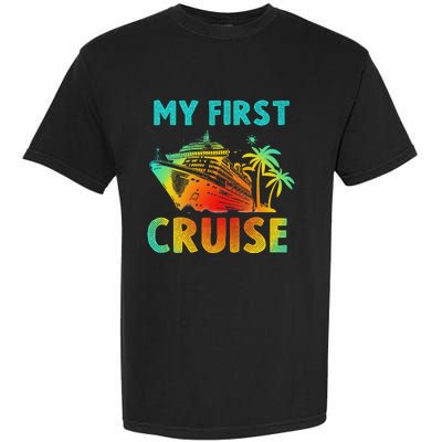 My First Cruise 2024 Group Family Vacation Ship Travel Garment-Dyed Heavyweight T-Shirt