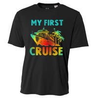 My First Cruise 2024 Group Family Vacation Ship Travel Cooling Performance Crew T-Shirt