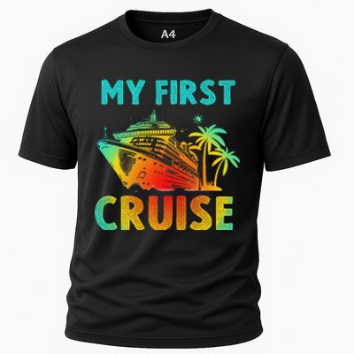 My First Cruise 2024 Group Family Vacation Ship Travel Cooling Performance Crew T-Shirt