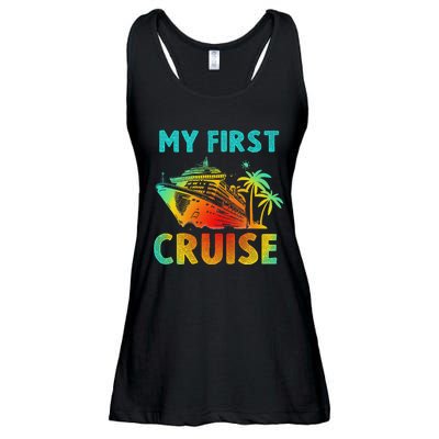 My First Cruise 2024 Group Family Vacation Ship Travel Ladies Essential Flowy Tank