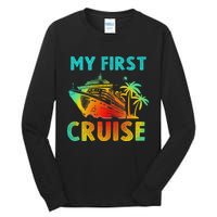 My First Cruise 2024 Group Family Vacation Ship Travel Tall Long Sleeve T-Shirt