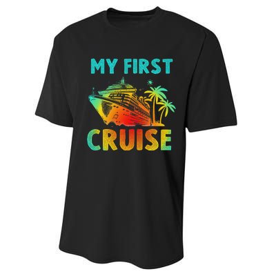 My First Cruise 2024 Group Family Vacation Ship Travel Performance Sprint T-Shirt