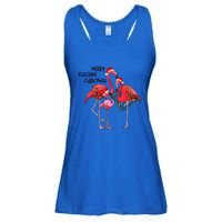 Merry Flocking Christmas Day Pink Flamingo Xmas Holidays Cool Gift Ladies Essential Flowy Tank