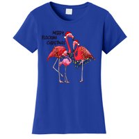 Merry Flocking Christmas Day Pink Flamingo Xmas Holidays Cool Gift Women's T-Shirt