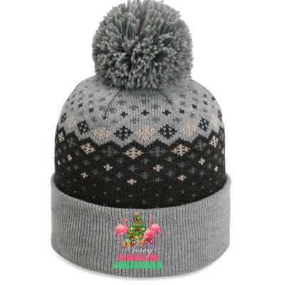 Merry Flocking Christmas Flamingo Xmas Gift The Baniff Cuffed Pom Beanie