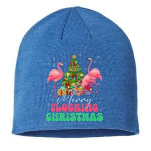 Merry Flocking Christmas Flamingo Xmas Gift Sustainable Beanie