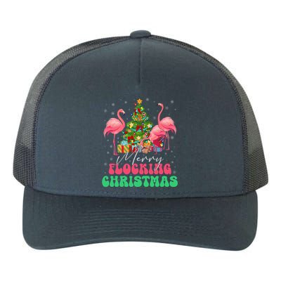 Merry Flocking Christmas Flamingo Xmas Gift Yupoong Adult 5-Panel Trucker Hat