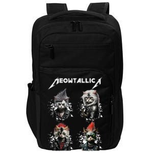 Meowtallica Funny Cat Music Impact Tech Backpack