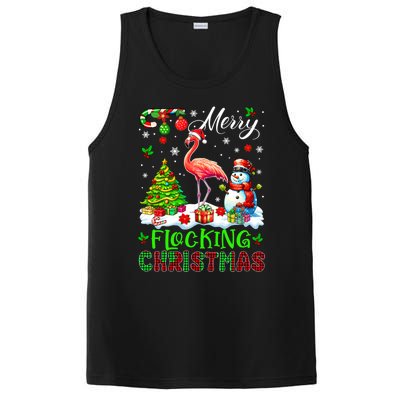 Merry Flocking Christmas Santa Flamingo Xmas Symbols Snow Gift PosiCharge Competitor Tank