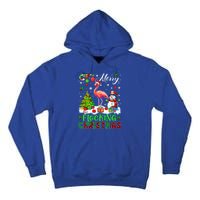 Merry Flocking Christmas Santa Flamingo Xmas Symbols Snow Gift Tall Hoodie