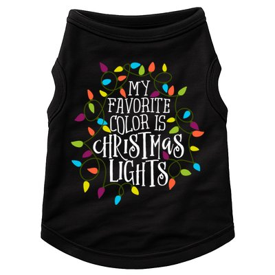 My Favorite Color Is Christmas Lights Gift Doggie Tank