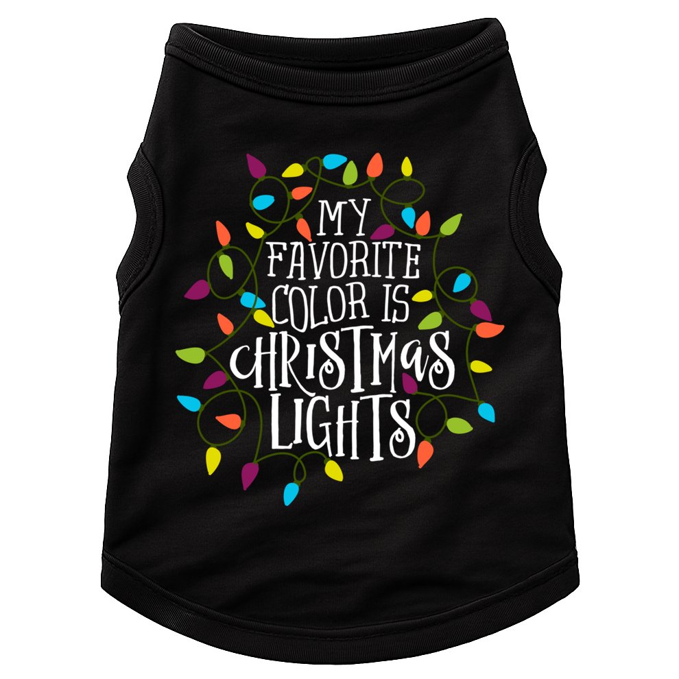 My Favorite Color Is Christmas Lights Gift Doggie Tank