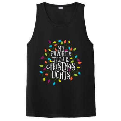 My Favorite Color Is Christmas Lights Gift PosiCharge Competitor Tank