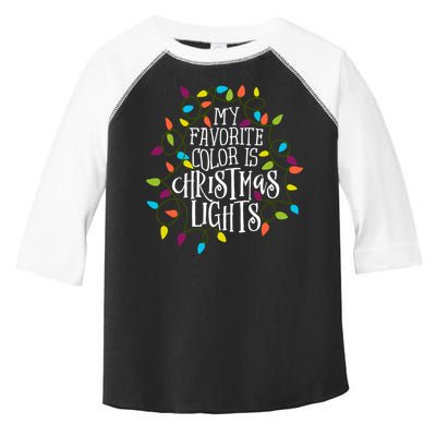 My Favorite Color Is Christmas Lights Gift Toddler Fine Jersey T-Shirt