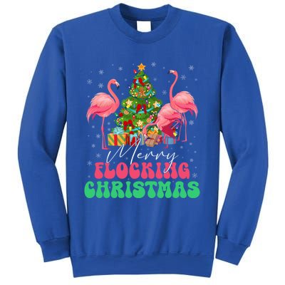 Merry Flocking Christmas Flamingo Xmas Gift Sweatshirt