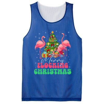 Merry Flocking Christmas Flamingo Xmas Gift Mesh Reversible Basketball Jersey Tank