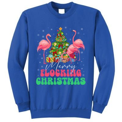 Merry Flocking Christmas Flamingo Xmas Gift Tall Sweatshirt