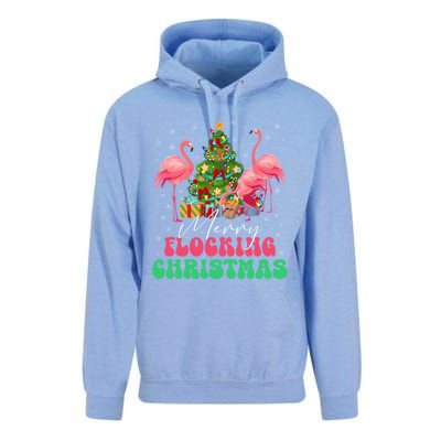 Merry Flocking Christmas Flamingo Xmas Gift Unisex Surf Hoodie