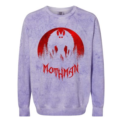 Mothman Folklore Cryptid Colorblast Crewneck Sweatshirt