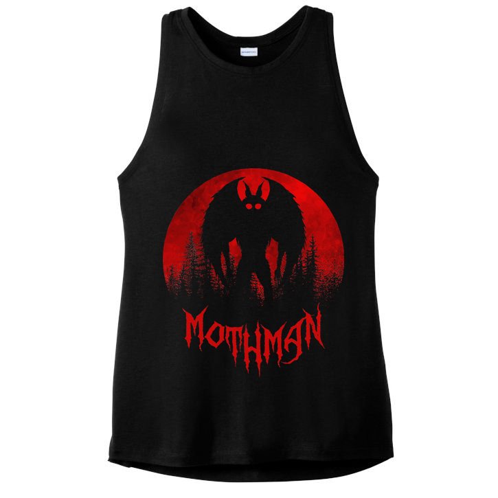 Mothman Folklore Cryptid Ladies PosiCharge Tri-Blend Wicking Tank