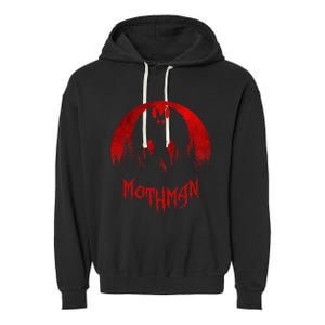 Mothman Folklore Cryptid Garment-Dyed Fleece Hoodie