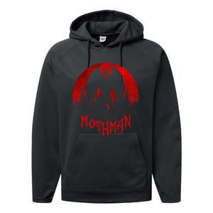 Mothman Folklore Cryptid Performance Fleece Hoodie