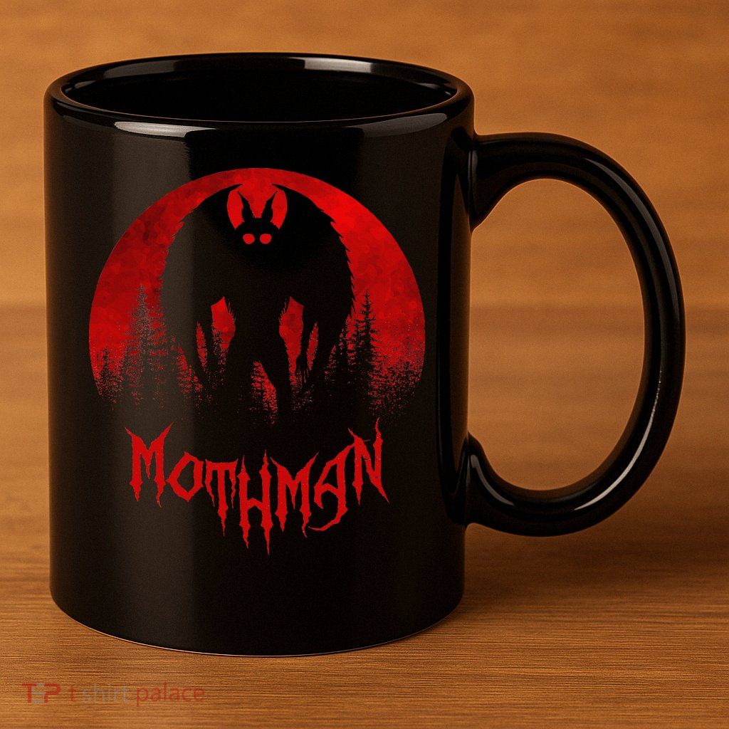 Mothman Folklore Cryptid 11oz C Handle Ceramic Mug