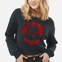 Mothman Folklore Cryptid Cropped Pullover Crew