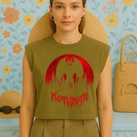 Mothman Folklore Cryptid Garment-Dyed Women's Muscle Tee