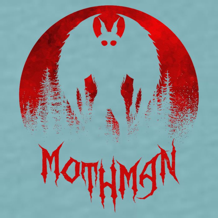 Mothman Folklore Cryptid Sueded Cloud Jersey T-Shirt