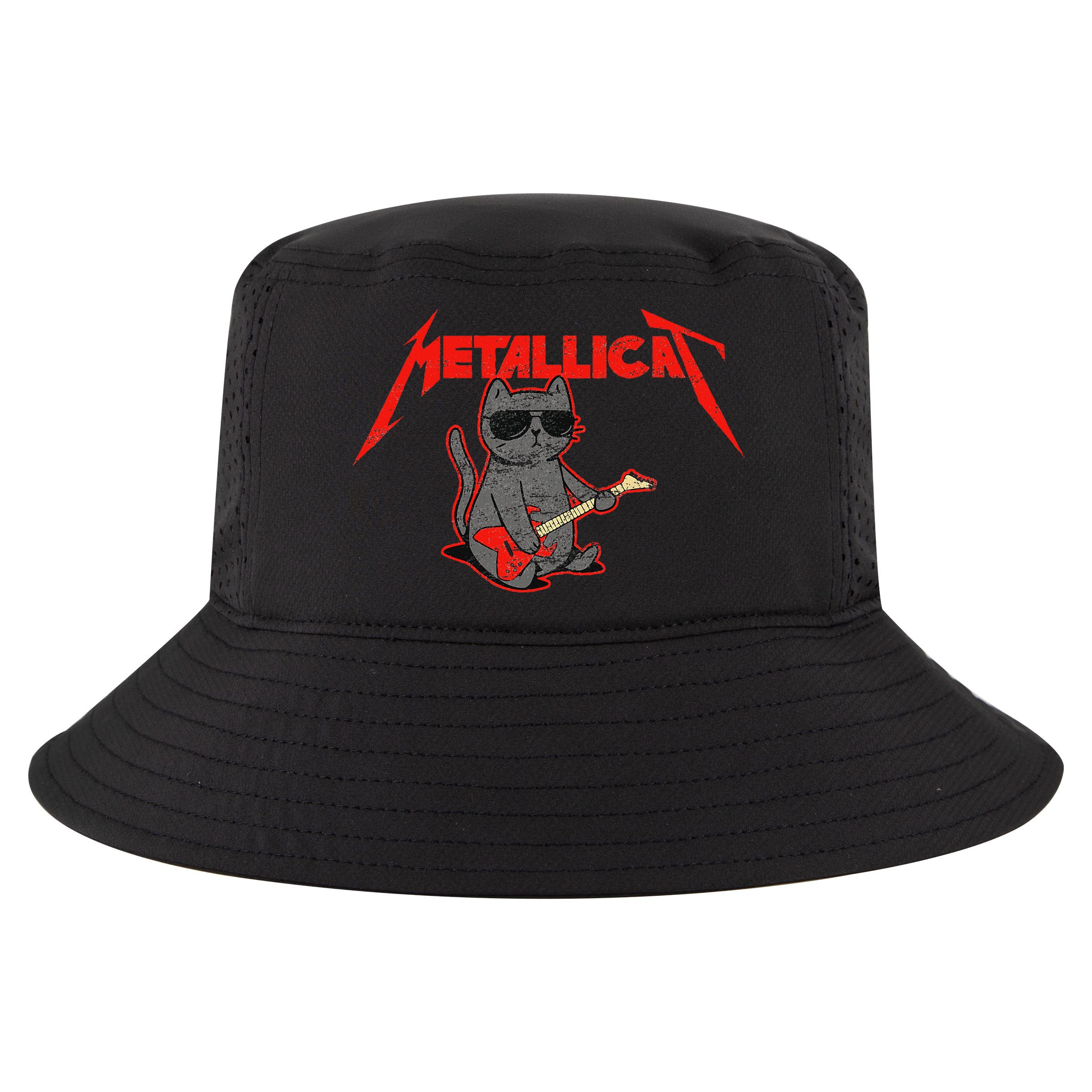 Metallicat Funny Cat Cool Comfort Performance Bucket Hat