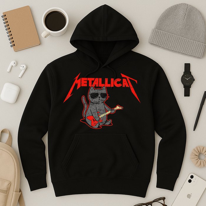 Metallicat Funny Cat Hoodie