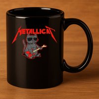 Metallicat Funny Cat 11oz C Handle Ceramic Mug