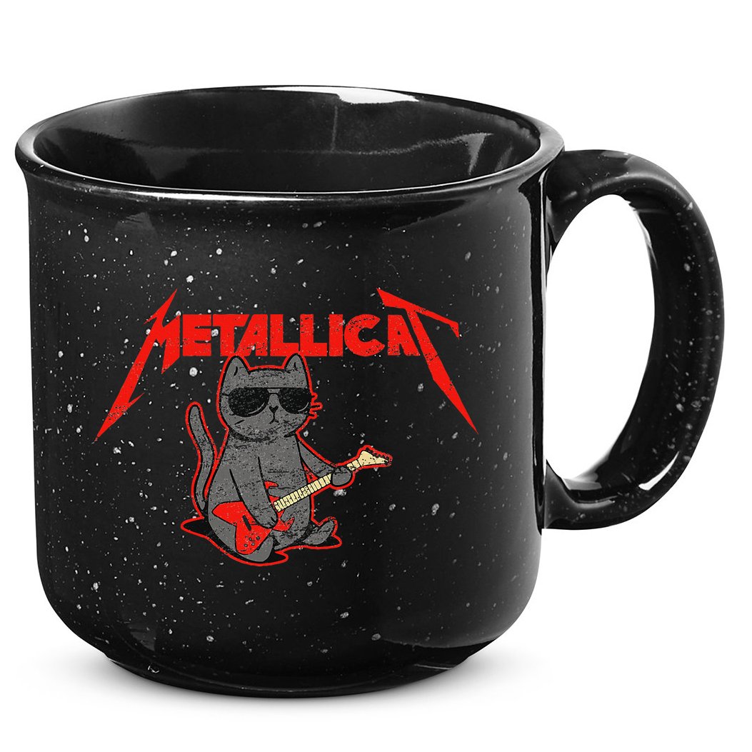 Metallicat Funny Cat 15oz Campfire Ceramic Mug