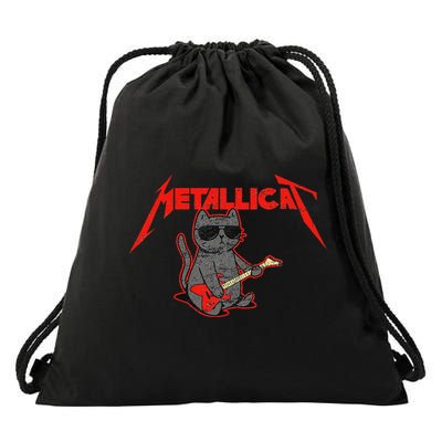 Metallicat Funny Cat Drawstring Bag