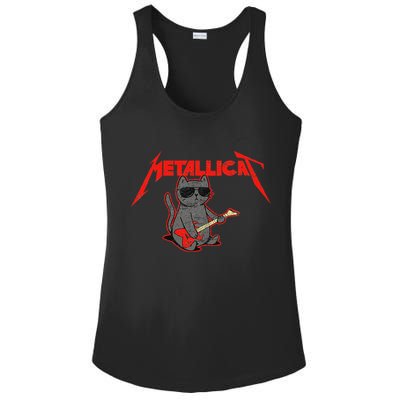 Metallicat Funny Cat Ladies PosiCharge Competitor Racerback Tank