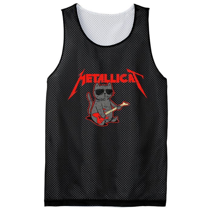 Metallicat Funny Cat Mesh Reversible Basketball Jersey Tank