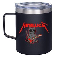 Metallicat Funny Cat 12oz Stainless Steel Coffee Mug