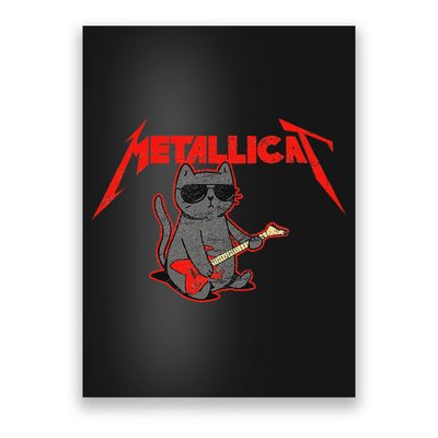Metallicat Funny Cat Poster