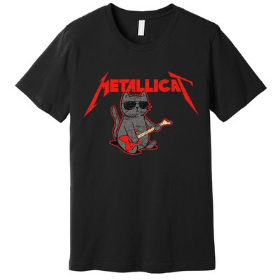 Metallicat Funny Cat Premium T-Shirt