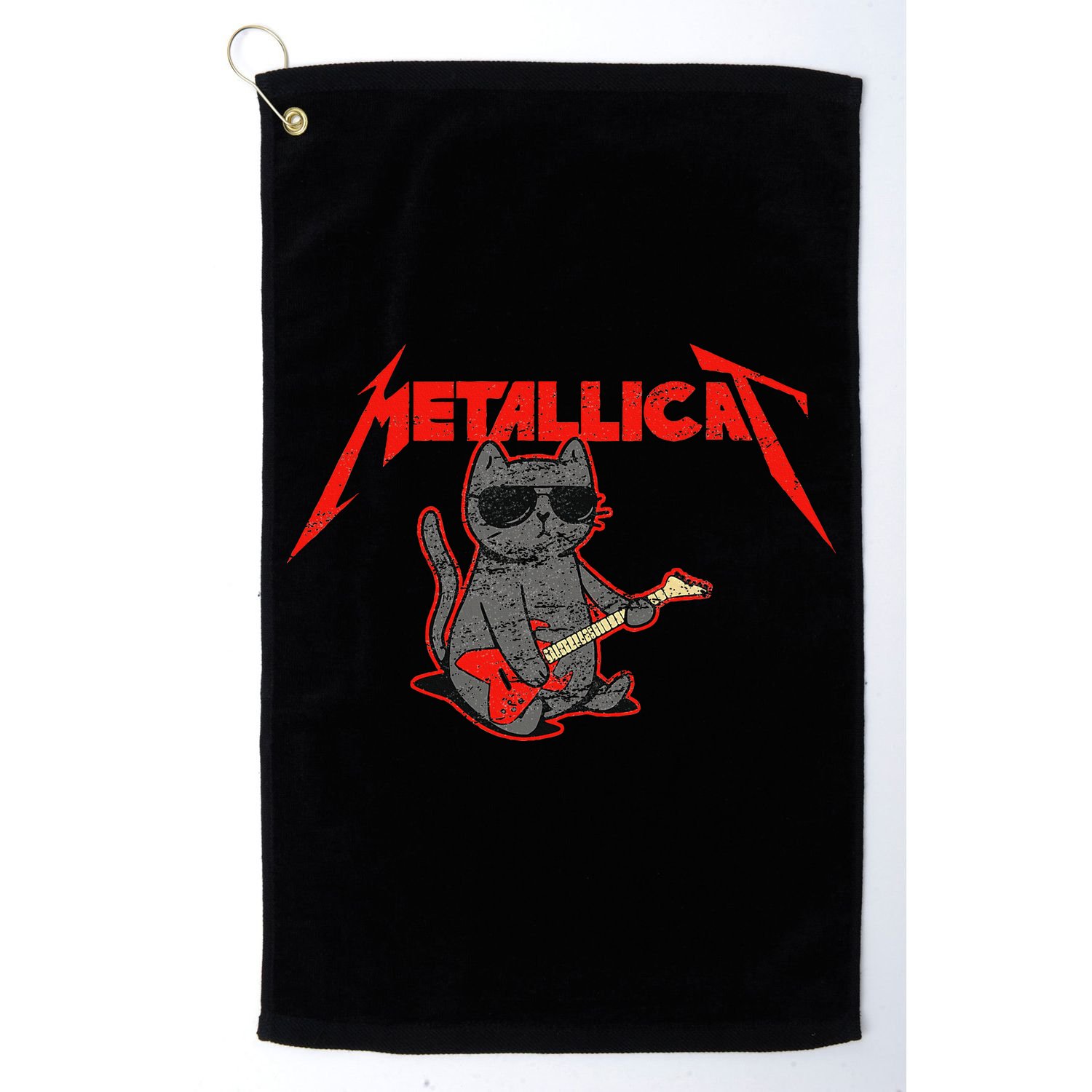 Metallicat Funny Cat Golf Towel