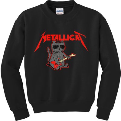 Metallicat Funny Cat Kids Sweatshirt