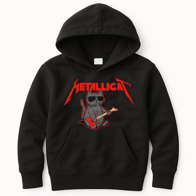 Metallicat Funny Cat Kids Hoodie