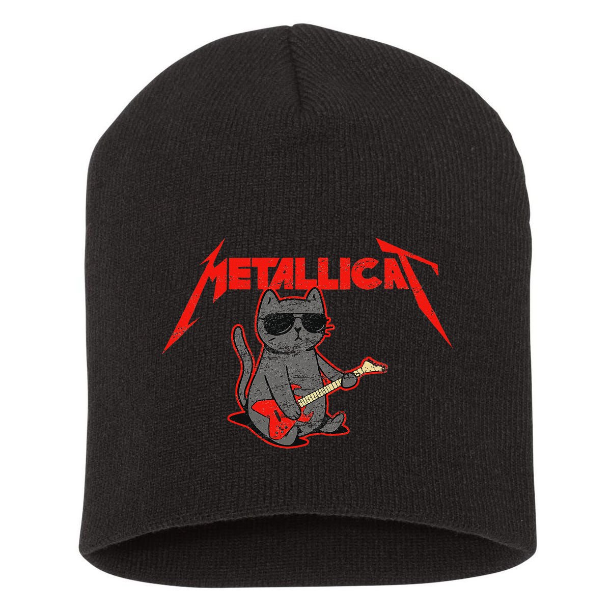 Metallicat Funny Cat Short Acrylic Beanie