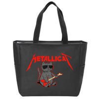 Metallicat Funny Cat Zip Tote Bag