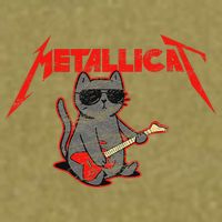 Metallicat Funny Cat Garment-Dyed Women's Muscle Tee