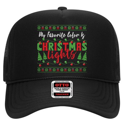 My Favorite Color Is Christmas Lights Funny Xmas Holiday Gift Hat